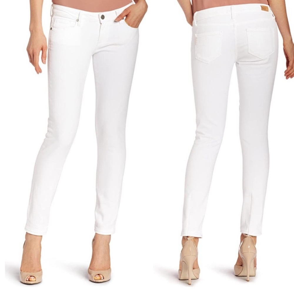 Paige Skyline Ankle Peg Jeans Optic White 27